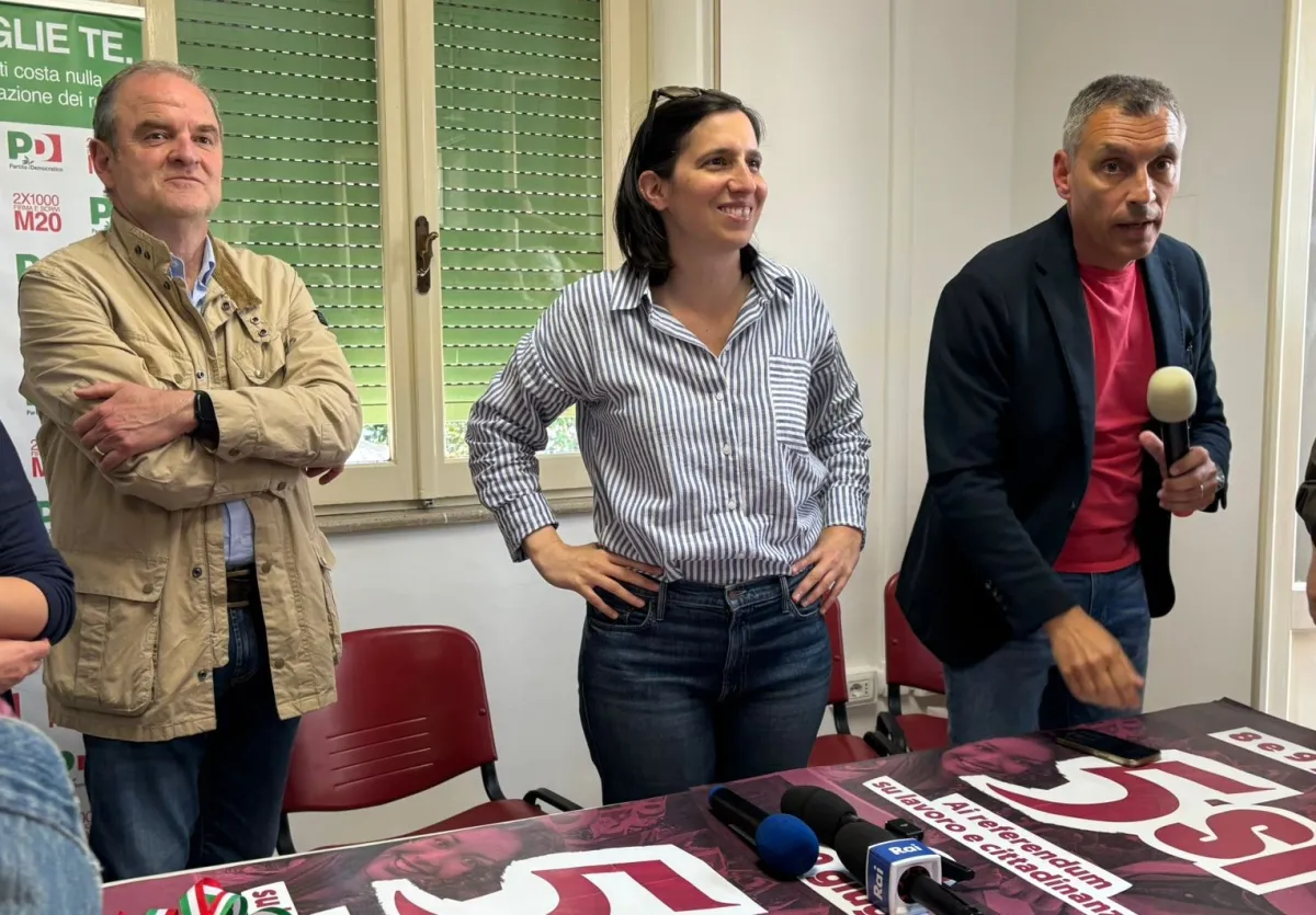 Elly Schlein inaugura la sede del PD di Terni e rilancia l'appello al voto referendario