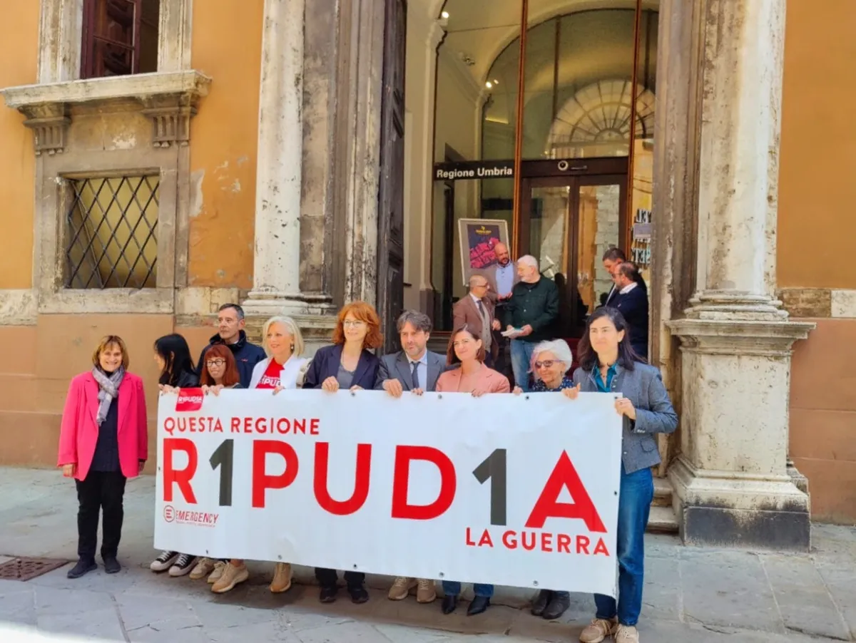 L'Umbria dice no alla guerra: la Regione è capofila della campagna nazionale R1PUD1A di Emergency