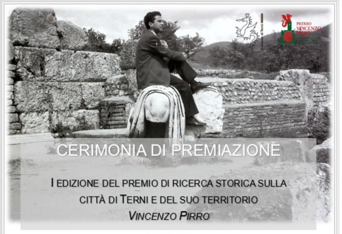 Terni ricorda Vincenzo Pirro. Nasce il premio di ricerca storica sulla città in sua memoria