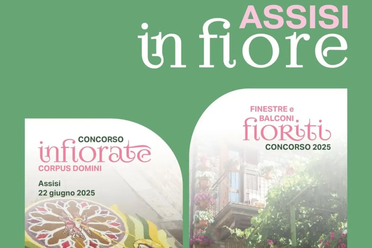 Assisi in Fiore 2025: la città di San Francesco si prepara a vestirsi di colori e profumi per il Corpus Domini