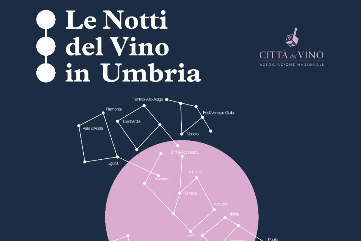 Le notti del vino 2025: dal 20 giugno al 22 settembre un viaggio sensoriale in 13 comuni dell’Umbria