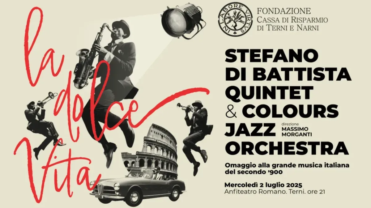 'La Dolce Vita' in jazz: Stefano Di Battista & Colours Jazz Orchestra all'Anfiteatro di Terni con Visioninmusica