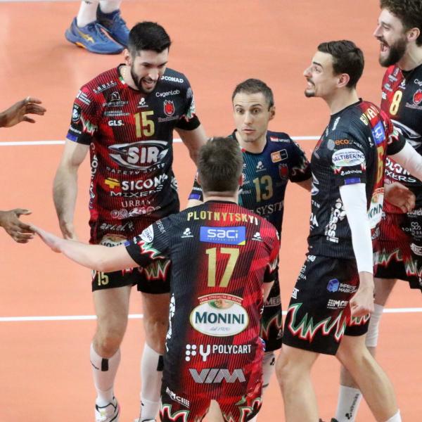 Volley, finale playoff: la Sir Perugia parte benissimo. Milano battuta 3-1