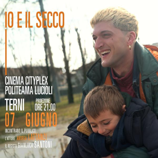 Terni, il regista Gianluca Santoni e l’attore Andrea Lattanzi presentano il loro nuovo film “Io e il secco” al Politeama