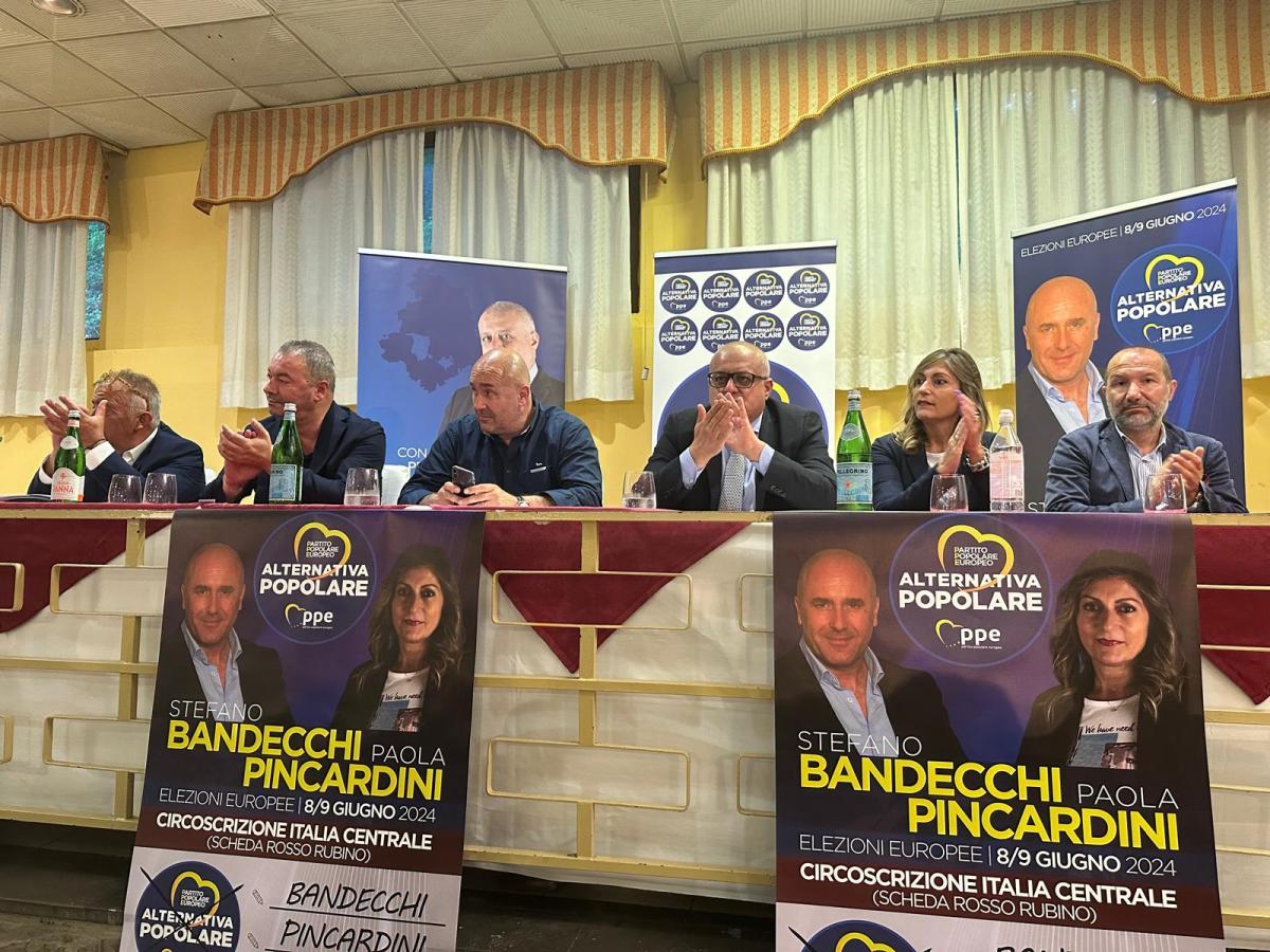 Europee, Alternativa Popolare a Città di Castello. Stefano Bandecchi presenta i candidati Paola Pincardini e Cristian Brutti: “In Europa affinché l’Italia torni a contare qualcosa!”