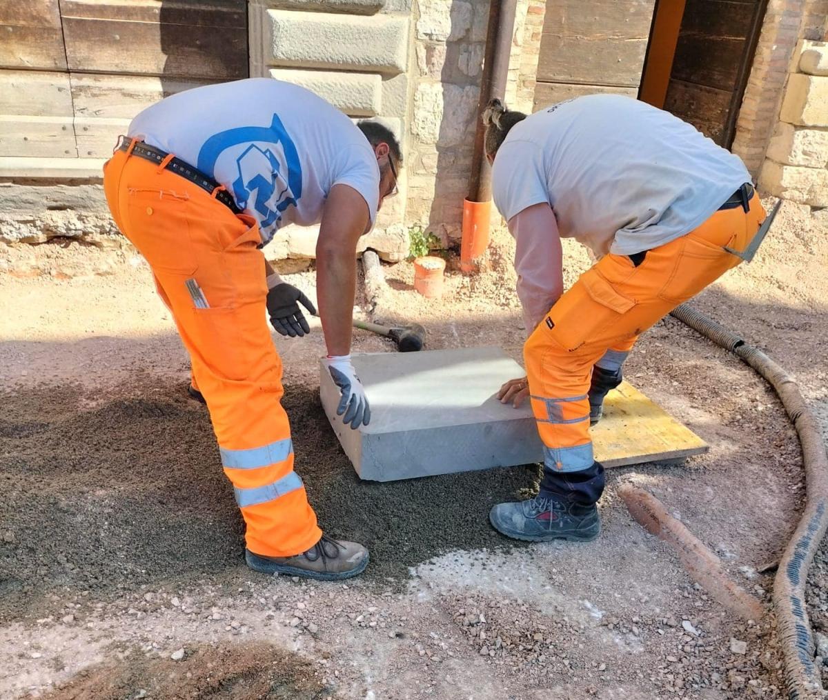 Con il turismo in crisi, riapre il cantiere di Piazza Quaranta Martiri a Gubbio