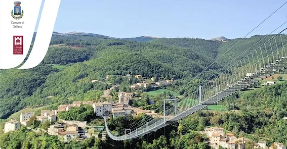 Ponte Tibetano di Sellano dei record sarà inaugurato il 23 marzo. Gubbiotti (sindaco): “Così promuoviamo il paese”