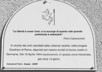 Deportati dai nazisti, sostarono dieci giorni a Terni: una targa a memoria. Il rastrellamento del Quadraro ricordato dal Comune