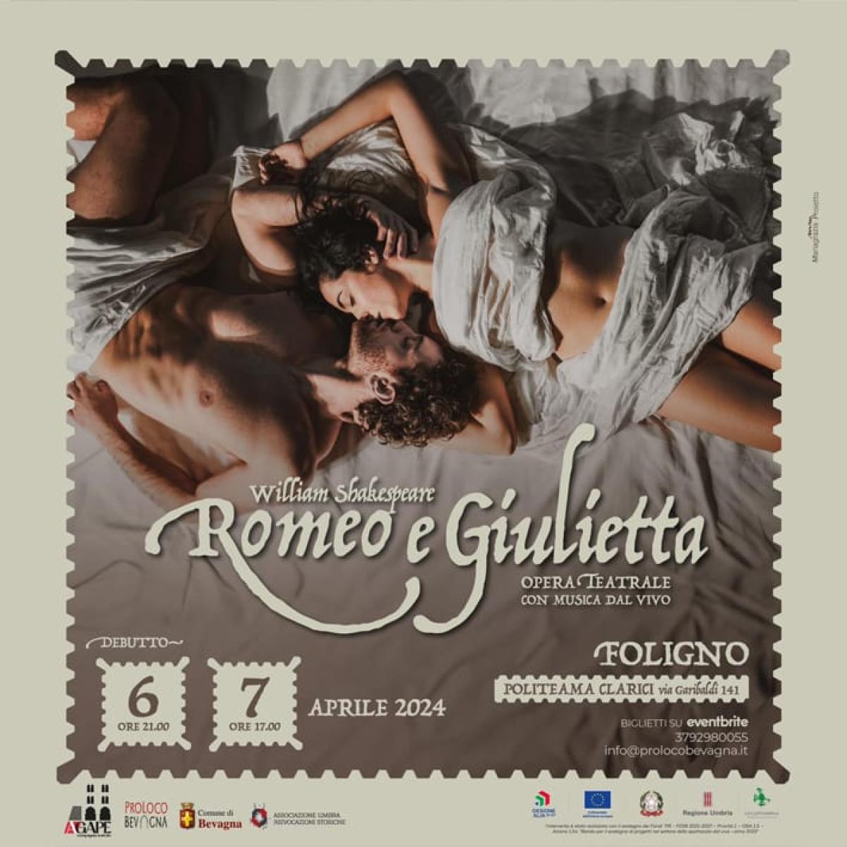 Foligno, “Romeo e Giulietta” debutta al Politeama Clarici