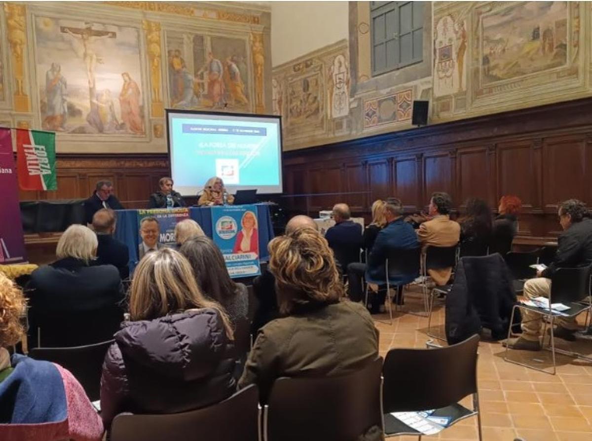 Presentati a Gubbio i candidati di FI alle regionali, Monica Salciarini e Roberto Morroni