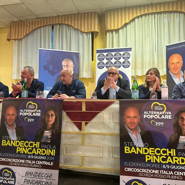 Europee, Alternativa Popolare a Città di Castello. Stefano Bandecchi presenta i candidati Paola Pincardini e Cristian Brutti: “In Europa affinché l’Italia torni a contare qualcosa!”