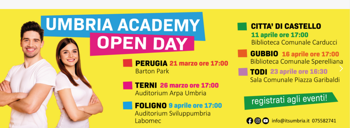 ITS Umbria: al via il tour degli Open Day per il post diploma