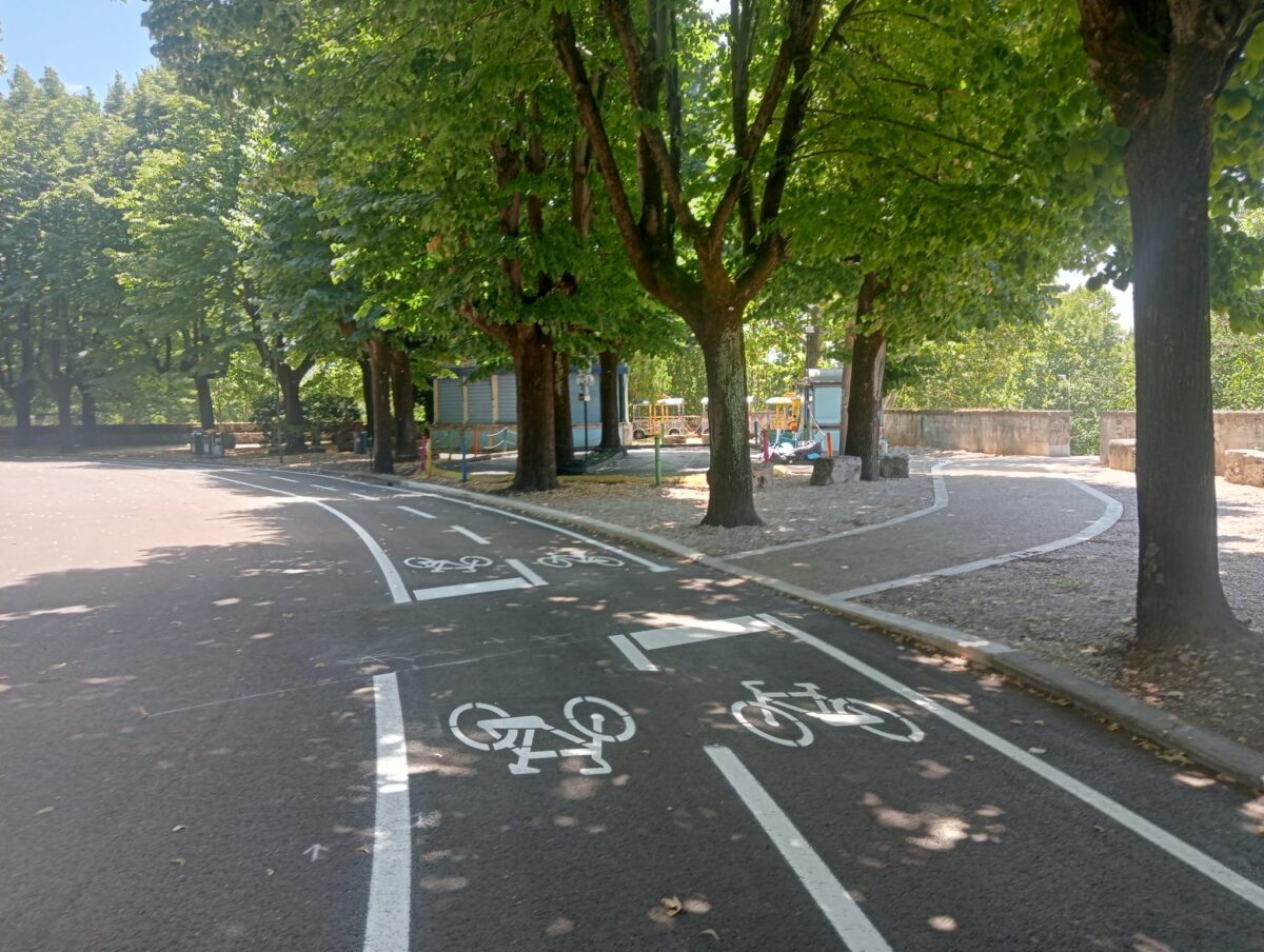 In bici nel parco, completato l'intervento alla Passeggiata di Terni