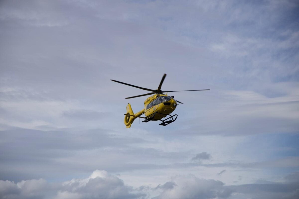 Foligno, un hangar campale provvisorio per l'elisoccorso Nibbio