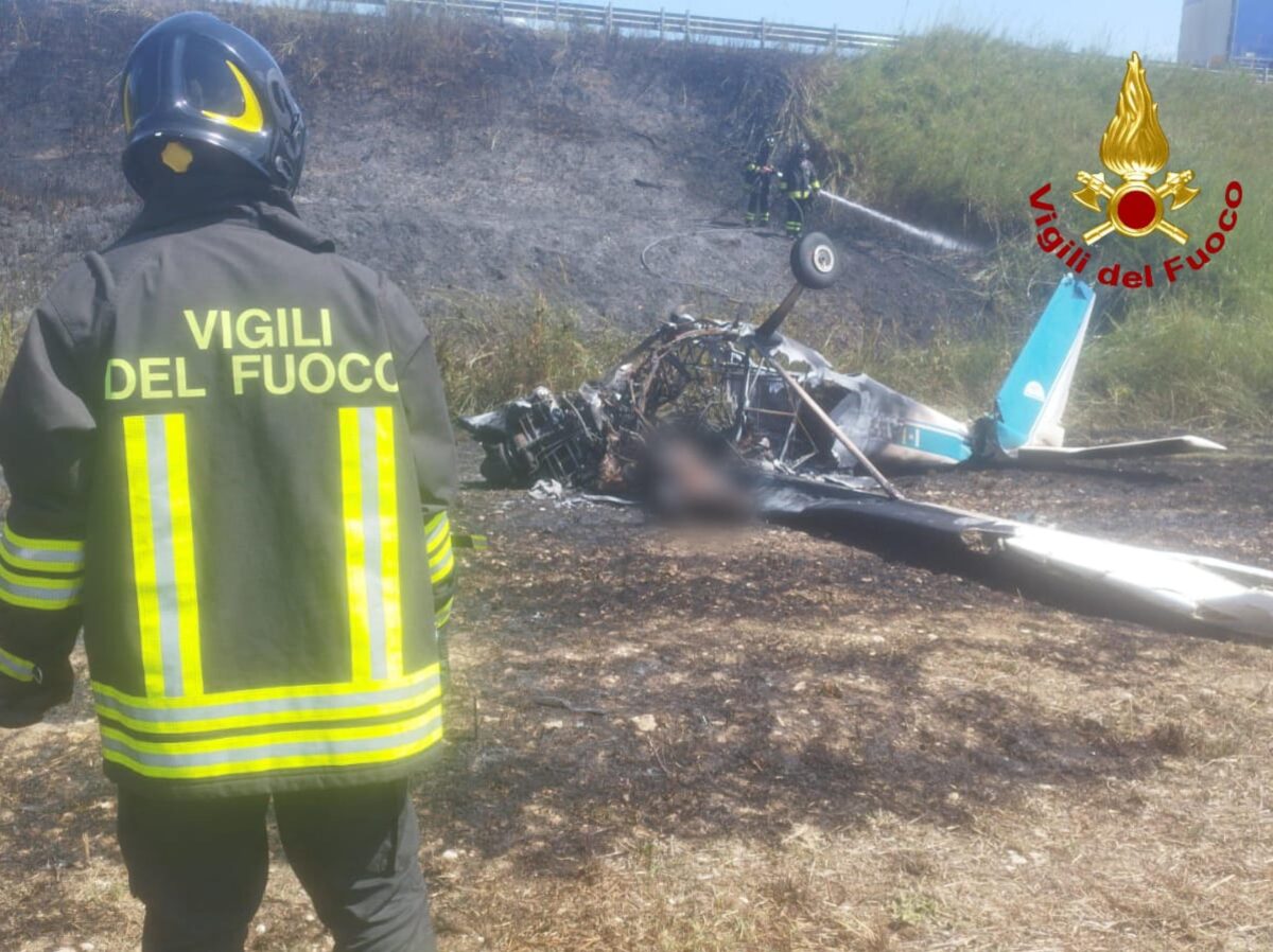 velivolo precipitato a Terni