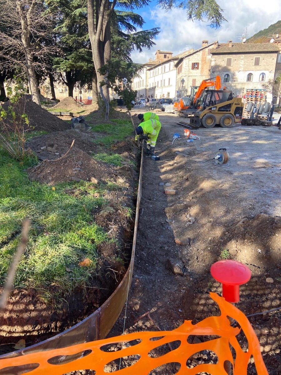 Gubbio: critiche sui lavori ai giardini di Piazza Quaranta Martiri