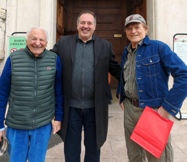 Dal set al Santuario, Terence Hill e Mogol in pellegrinaggio tra fede e forchetta